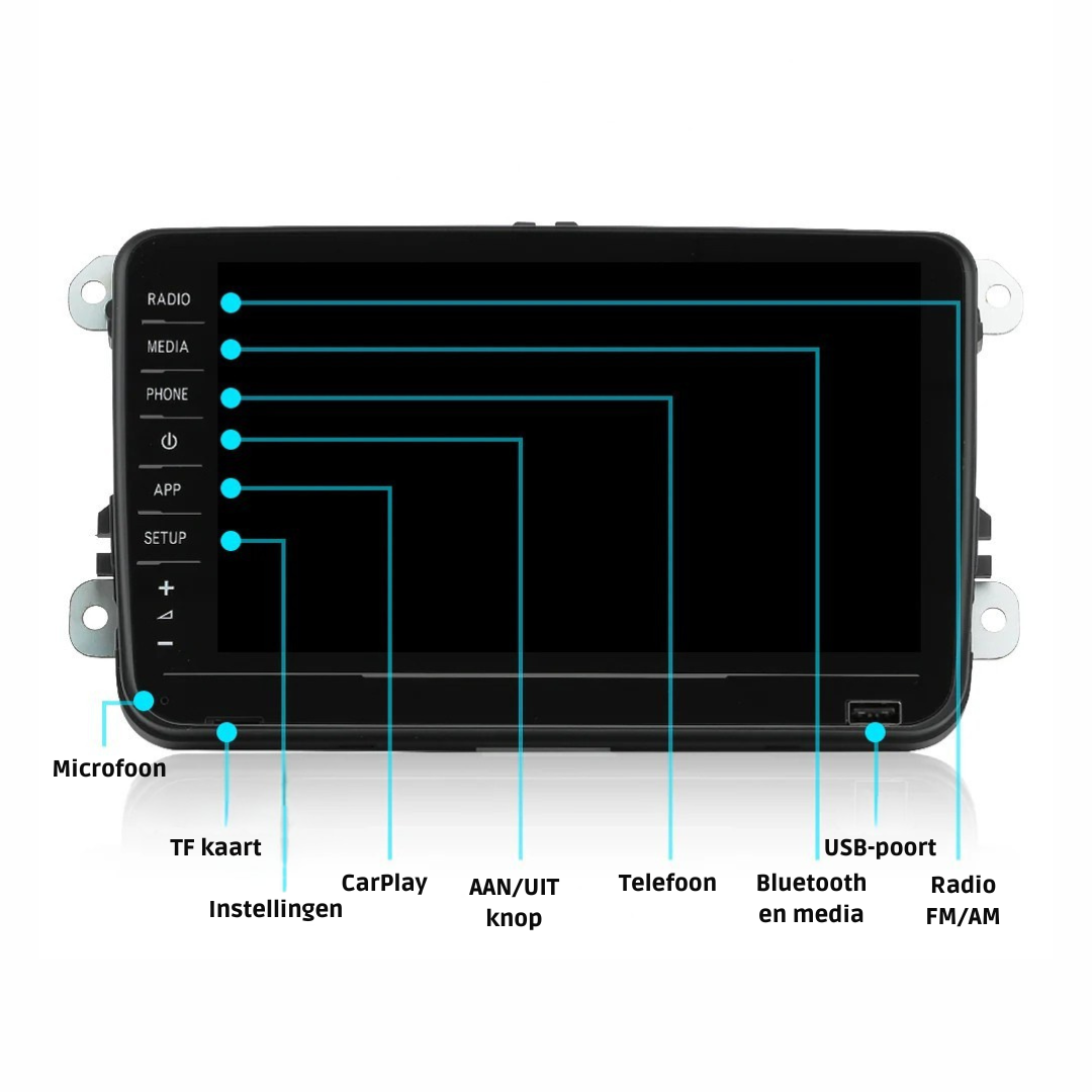 RCD 880 PRO - Volkswagen Apple Carplay en Android Auto Infotainmentsysteem