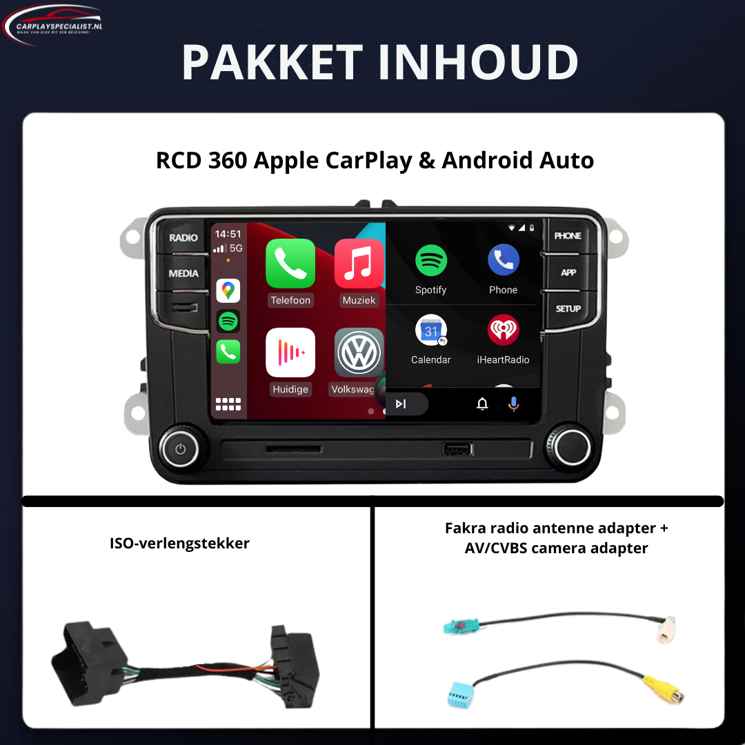 RCD 360 PRO - Volkswagen Apple Carplay en Android Auto Infotainmentsysteem