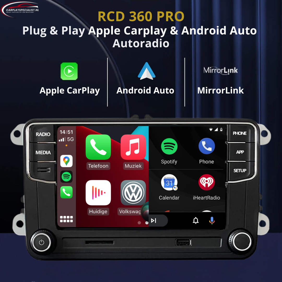 RCD 360 PRO - Volkswagen Apple Carplay en Android Auto Infotainmentsysteem