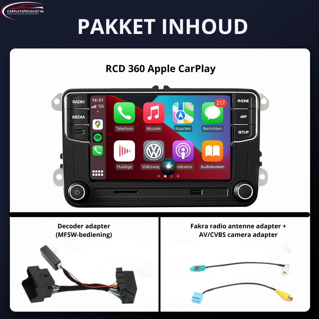 RCD 360 Apple Carplay en Bluetooth - Volkswagen Apple Carplay Infotainmentsyteem
