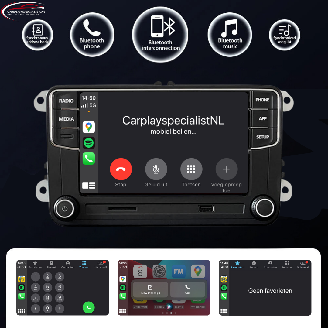 RCD 360 Apple Carplay en Bluetooth - Volkswagen Apple Carplay Infotainmentsyteem