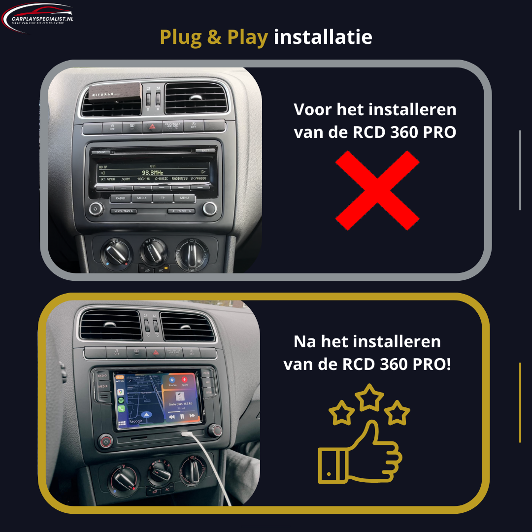 RCD 360 PRO - Volkswagen Apple Carplay en Android Auto Infotainmentsysteem